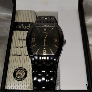 ❤Allude Genuine Diamond Curved Crystal Watch